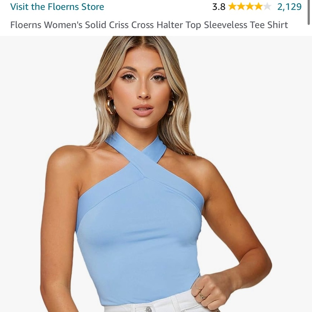 Criss cross halter top ✨